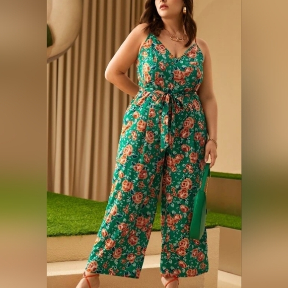 Shein Floral Jumpsuit Women's Size 3XL - Picture 1 of 6